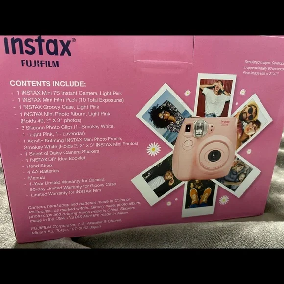 Fujifilm Instax Mini 7s Bundle Pink